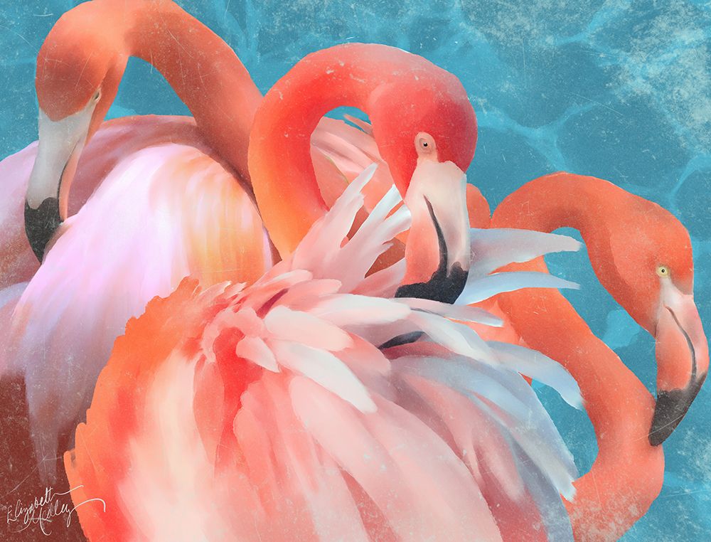 Flamingo Trio art print by Elizabeth Medley for $57.95 CAD
