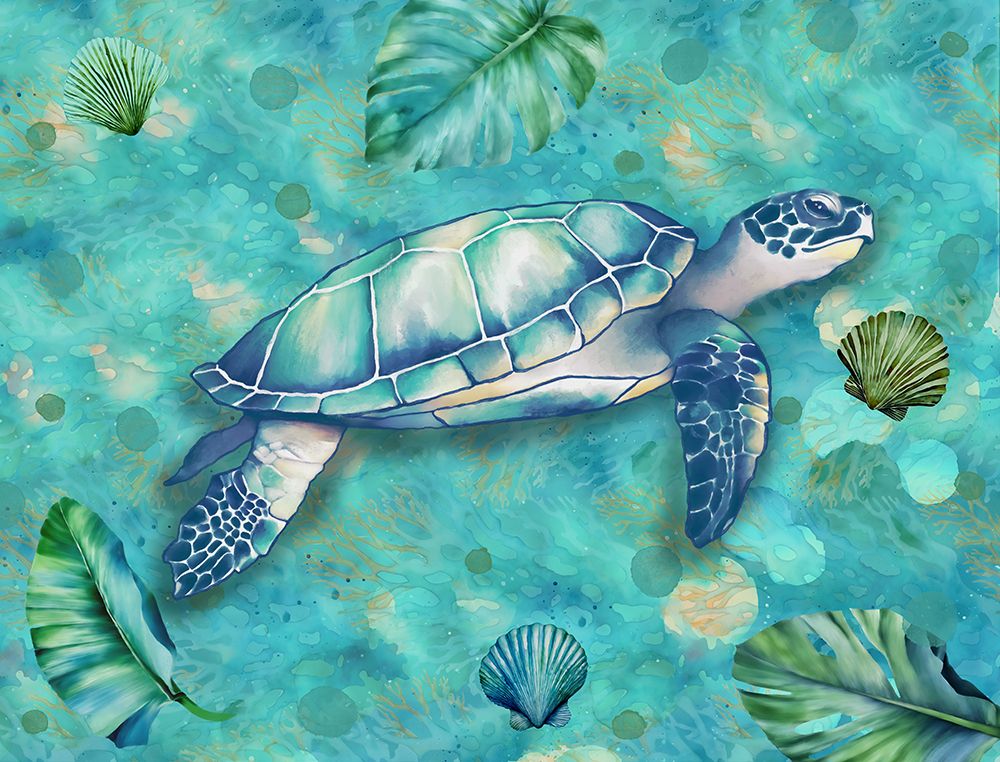 Sea Turtle At Home I art print by Elizabeth Medley for $57.95 CAD
