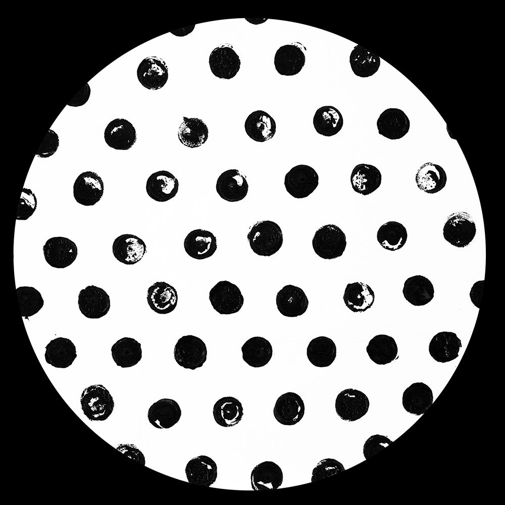 Black Dots on White Disc art print by Patricia Pinto for $57.95 CAD