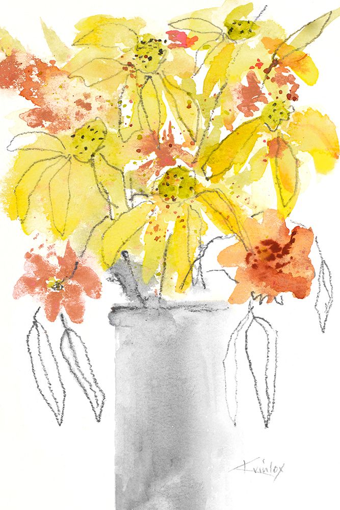 Yellow Daisies art print by Krinlox for $57.95 CAD