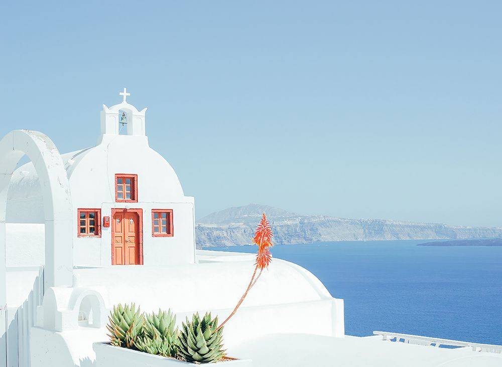 Santorini Church art print by Erin Marie for $57.95 CAD