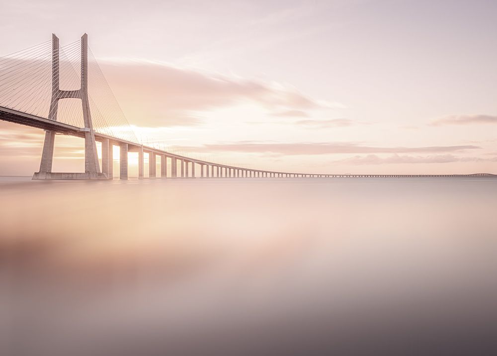 Foggy Morning Bridge art print by Erin Marie for $57.95 CAD