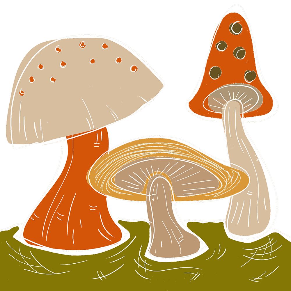 Mushroom Dance II art print by Deidre Mosher for $57.95 CAD