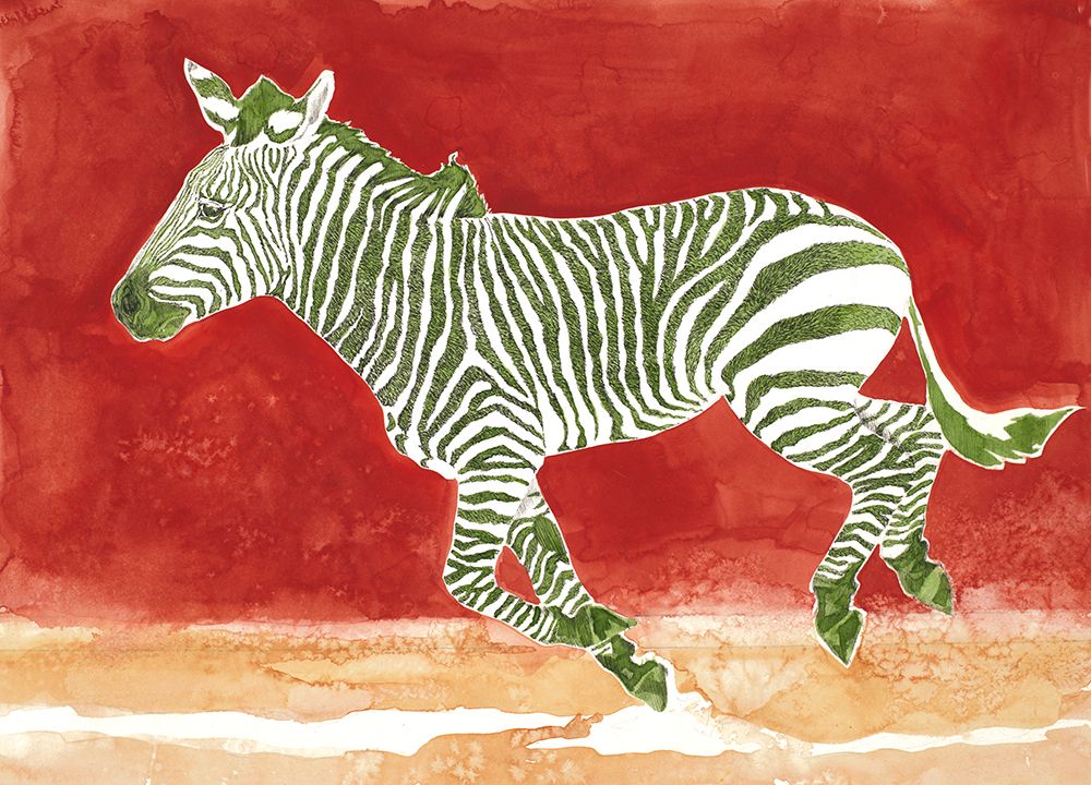 Edgy Zebra art print by Liz Sunridge for $57.95 CAD