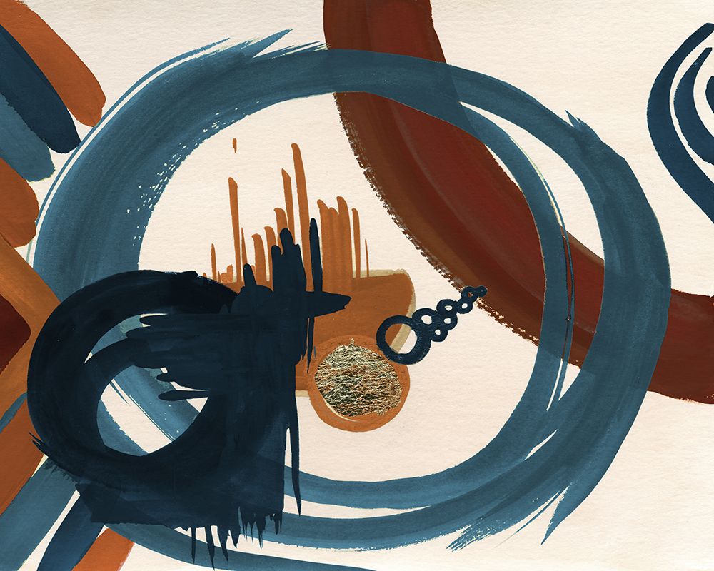 Gold Spot Blue Flow art print by Piddix for $57.95 CAD