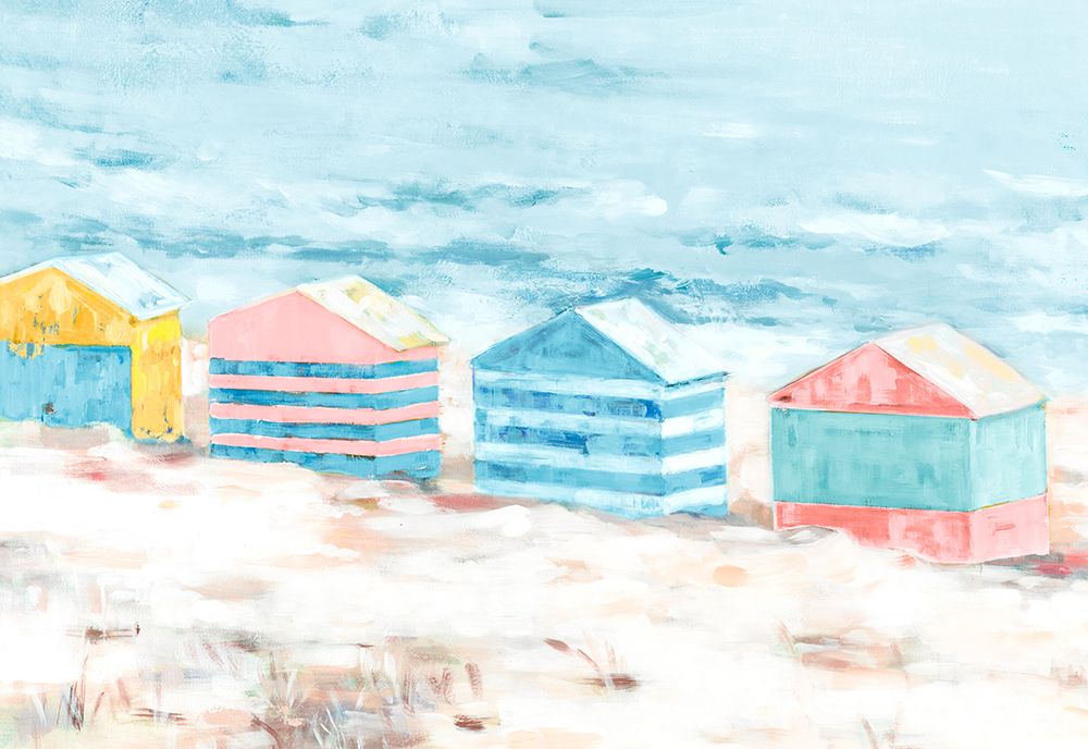 Striped Cabanas Muted art print by Lorenzo Collective for $57.95 CAD