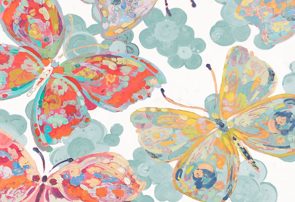 Red and Yellow Butteflies art print by Lorenzo Collective for $57.95 CAD