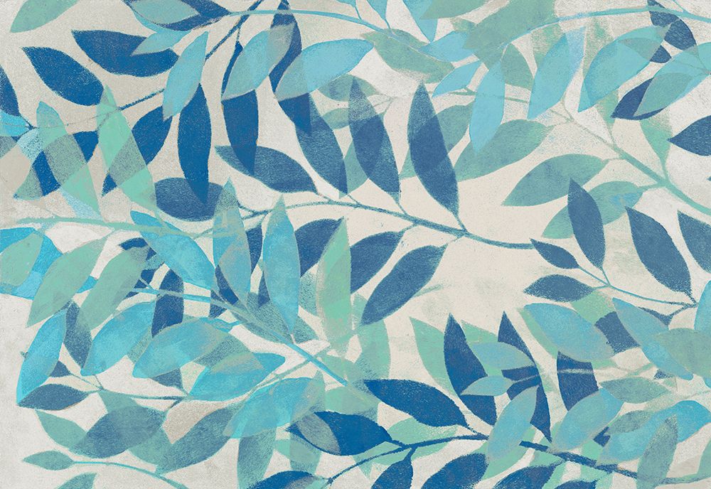 Delicate Blue Leaves art print by Lorenzo Collective for $57.95 CAD