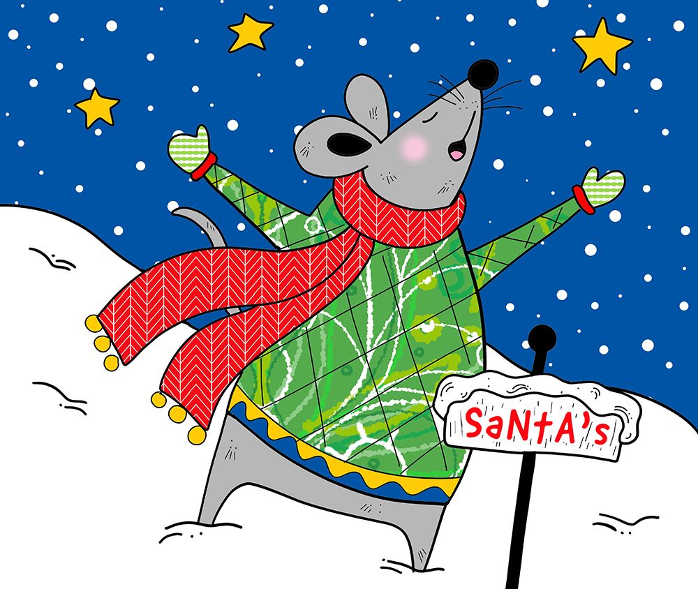 Santas Mouse art print by Deidre Mosher for $57.95 CAD