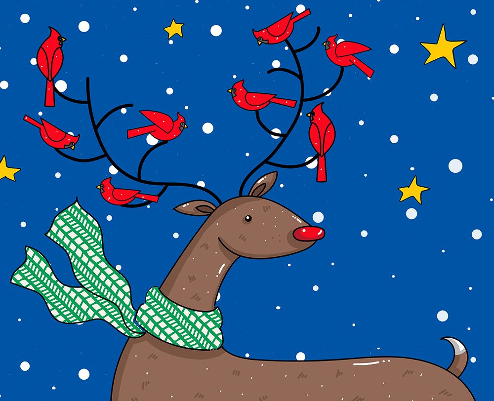 Reindeer and Friends art print by Deidre Mosher for $57.95 CAD