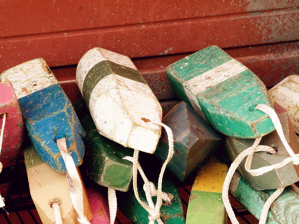 Buoys I art print by Gail Peck for $57.95 CAD