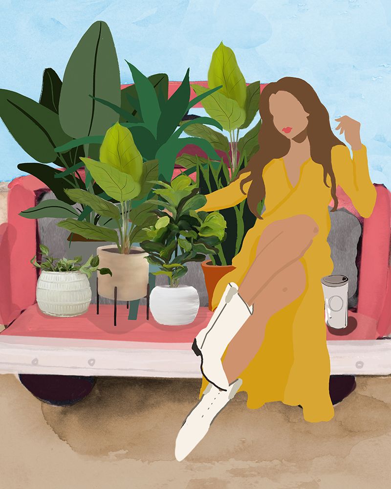 Woman With Plants art print by Elizabeth Medley for $57.95 CAD