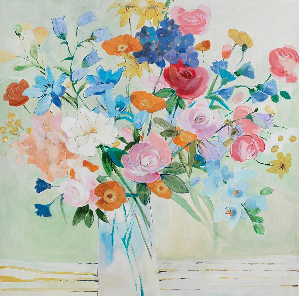 Pops of Colorful Flowers in Vase art print by Lorenzo Collective for $57.95 CAD