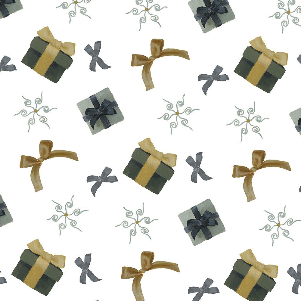 Holiday Bows and Present Pattern art print by Lanie Loreth for $57.95 CAD