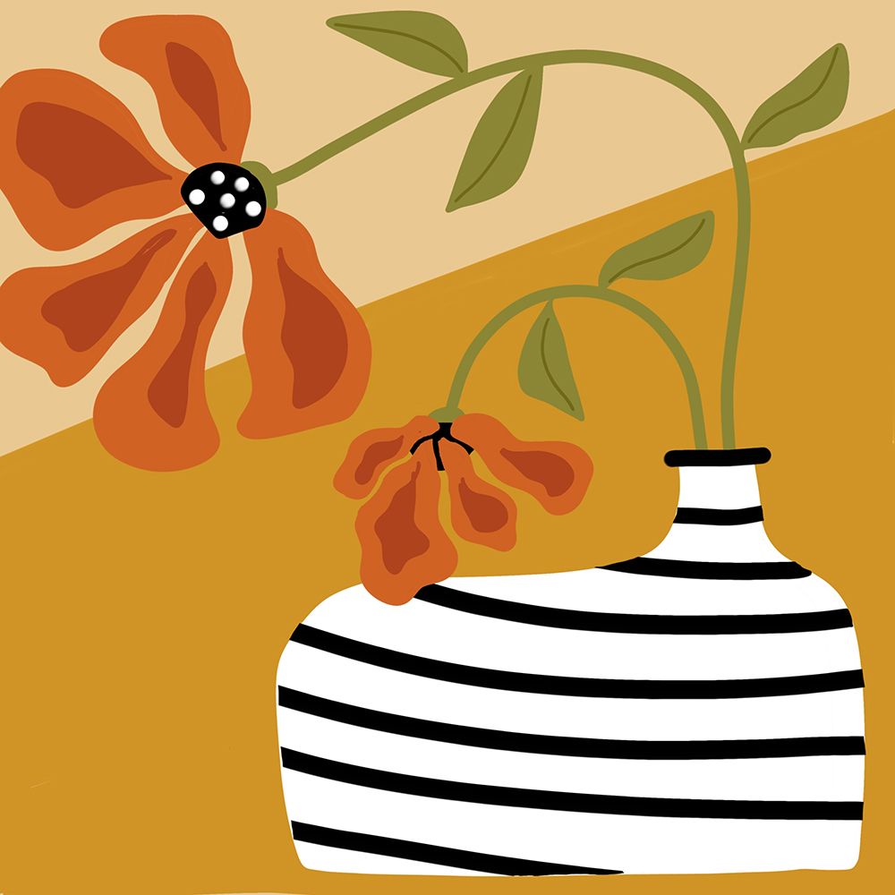 Black Striped Vase art print by Deidre Mosher for $57.95 CAD