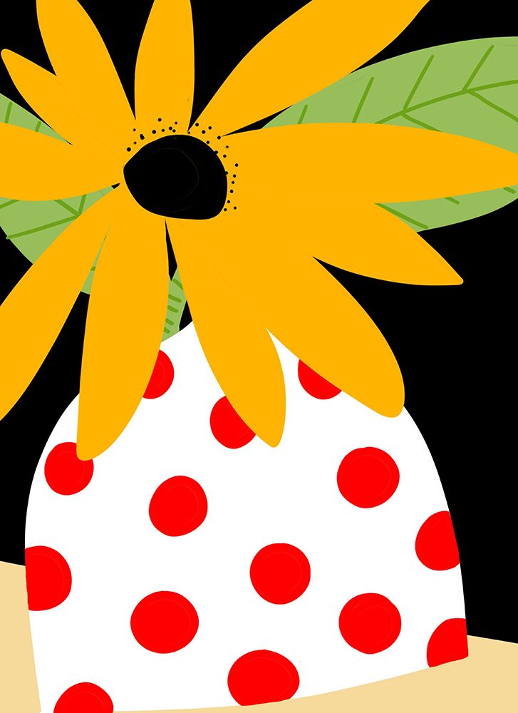 Red Dot Vase art print by Deidre Mosher for $57.95 CAD