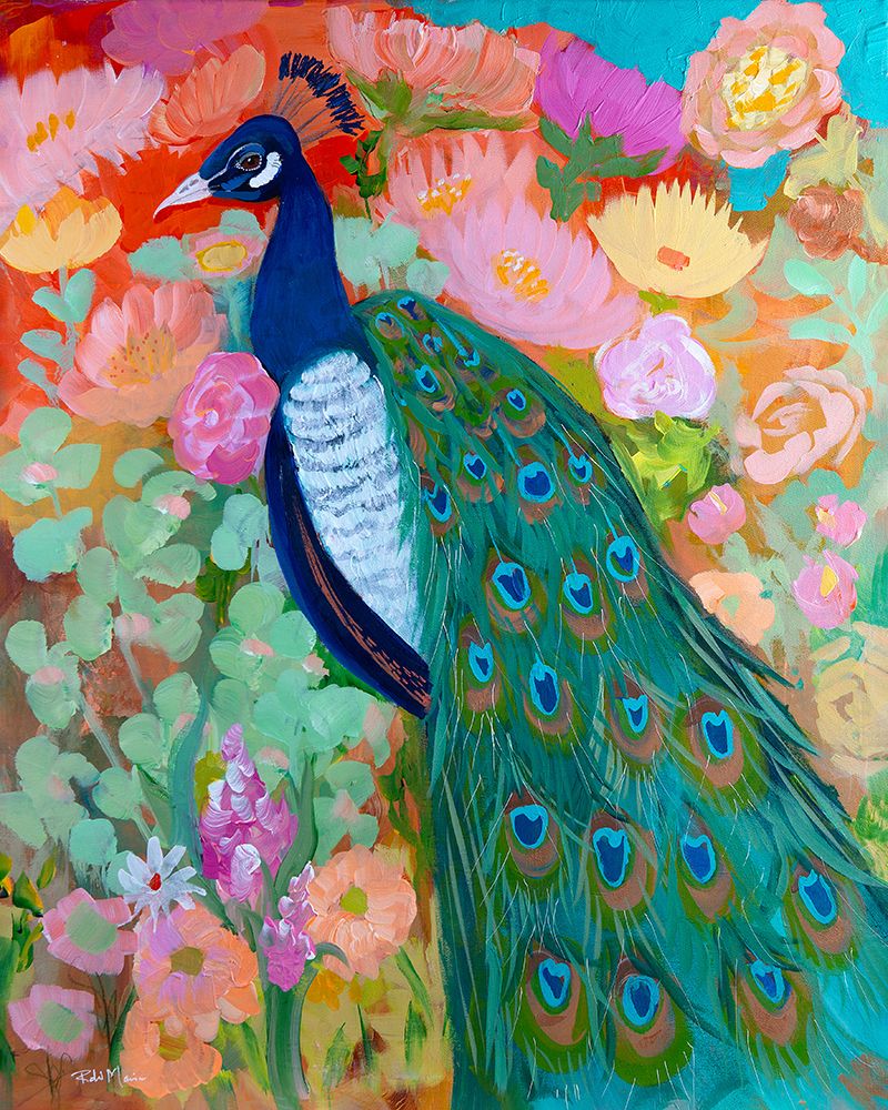 Floral Peacock I art print by Robin Maria for $57.95 CAD