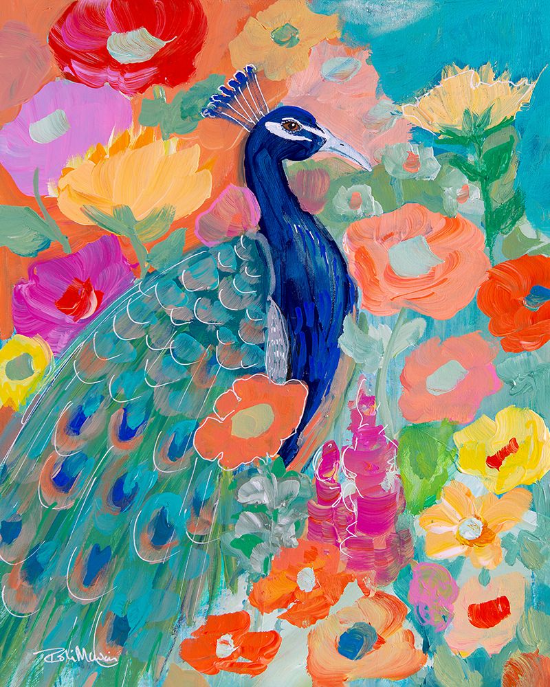 Floral Peacock II art print by Robin Maria for $57.95 CAD