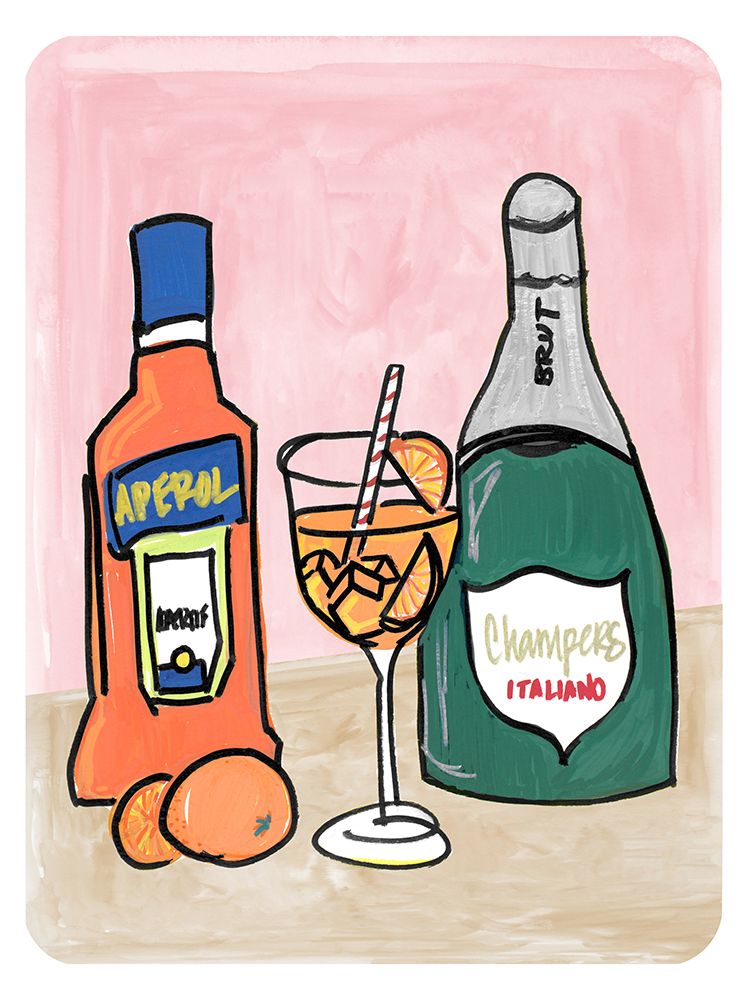 Aperol And Champagne art print by Nola James for $57.95 CAD