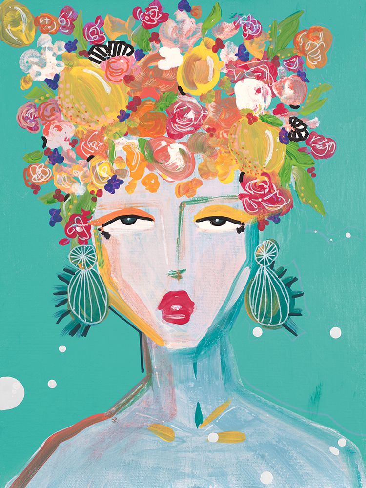 Floral Lady art print by Nola James for $57.95 CAD