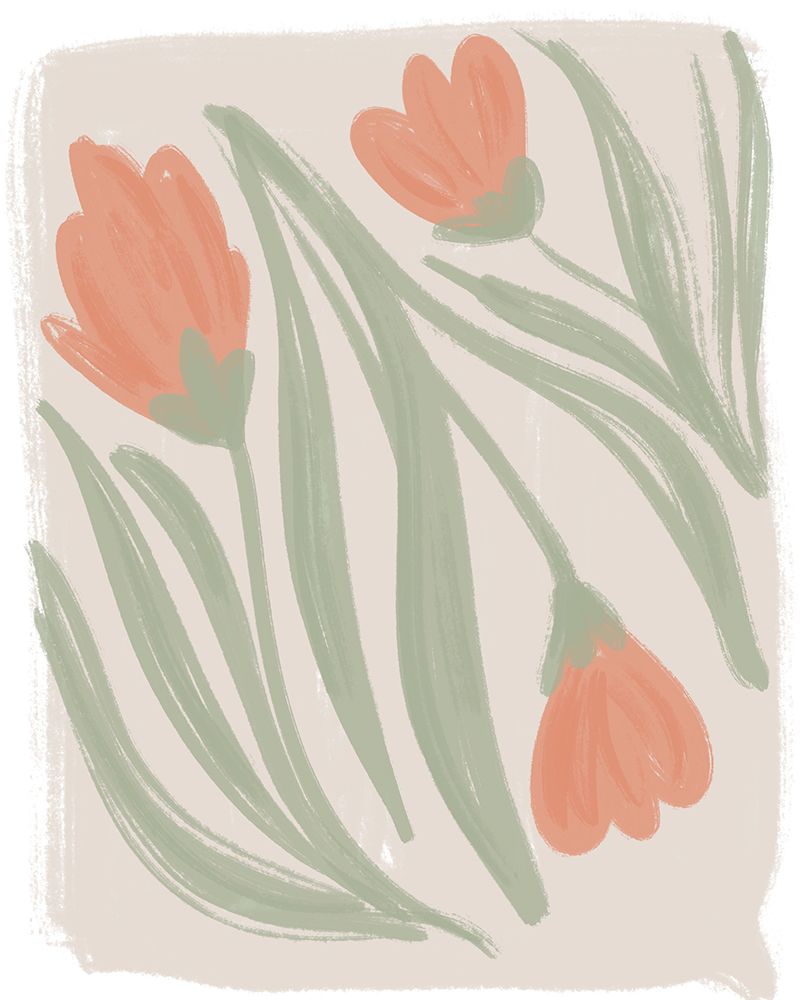 Three Sweet Peach Flowers art print by Lucille Price for $57.95 CAD
