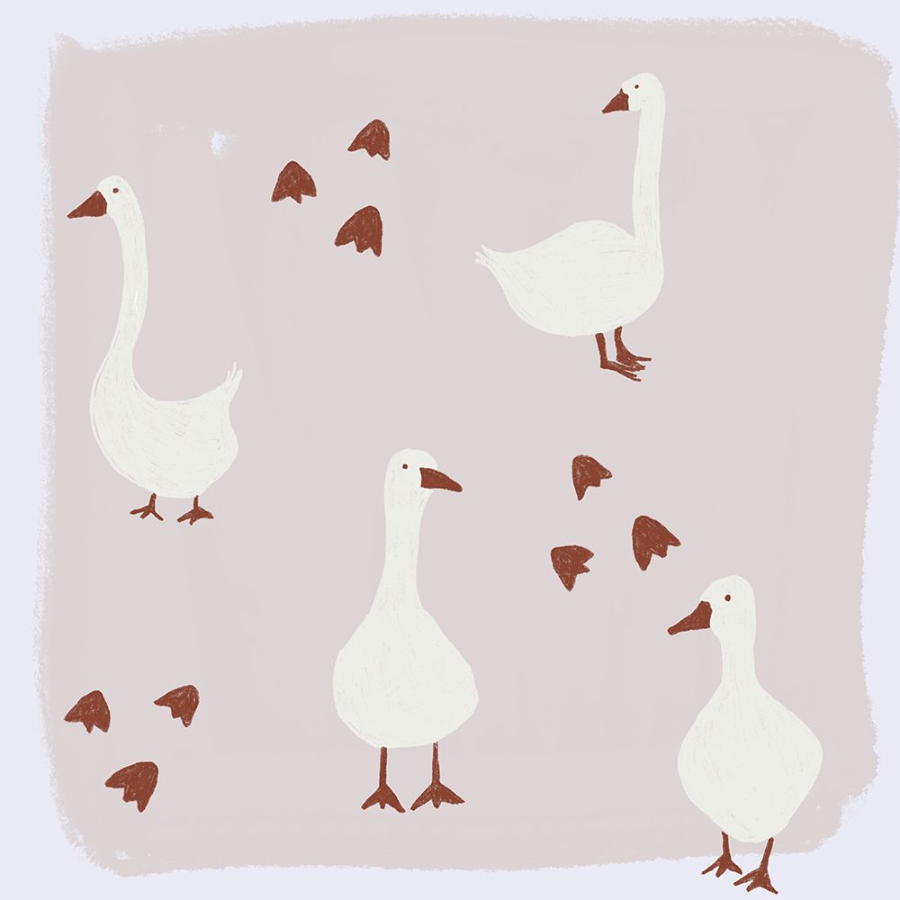 Embden Geese art print by Lucille Price for $57.95 CAD