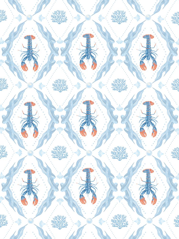 Lobster Pattern art print by Lucca Sheppard for $57.95 CAD