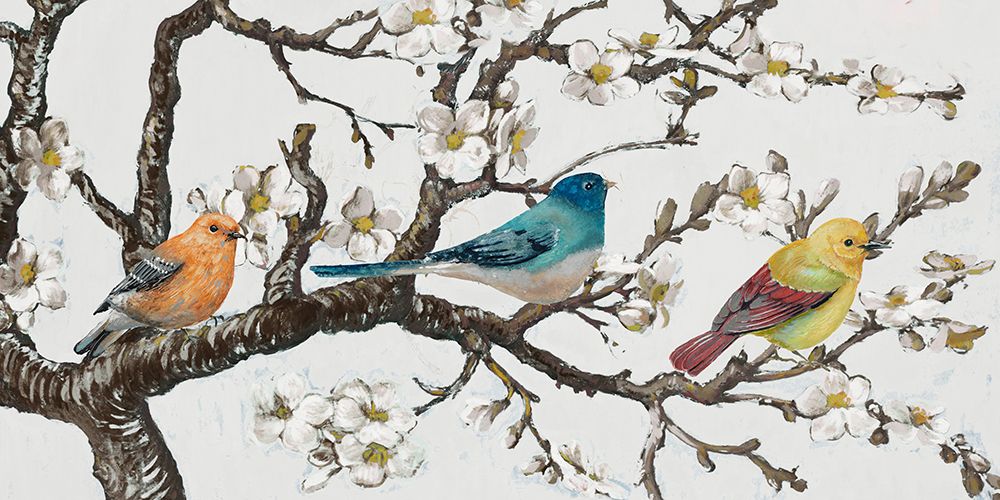 Birds On Cherry Blossoms II art print by Lorenzo Collective for $57.95 CAD