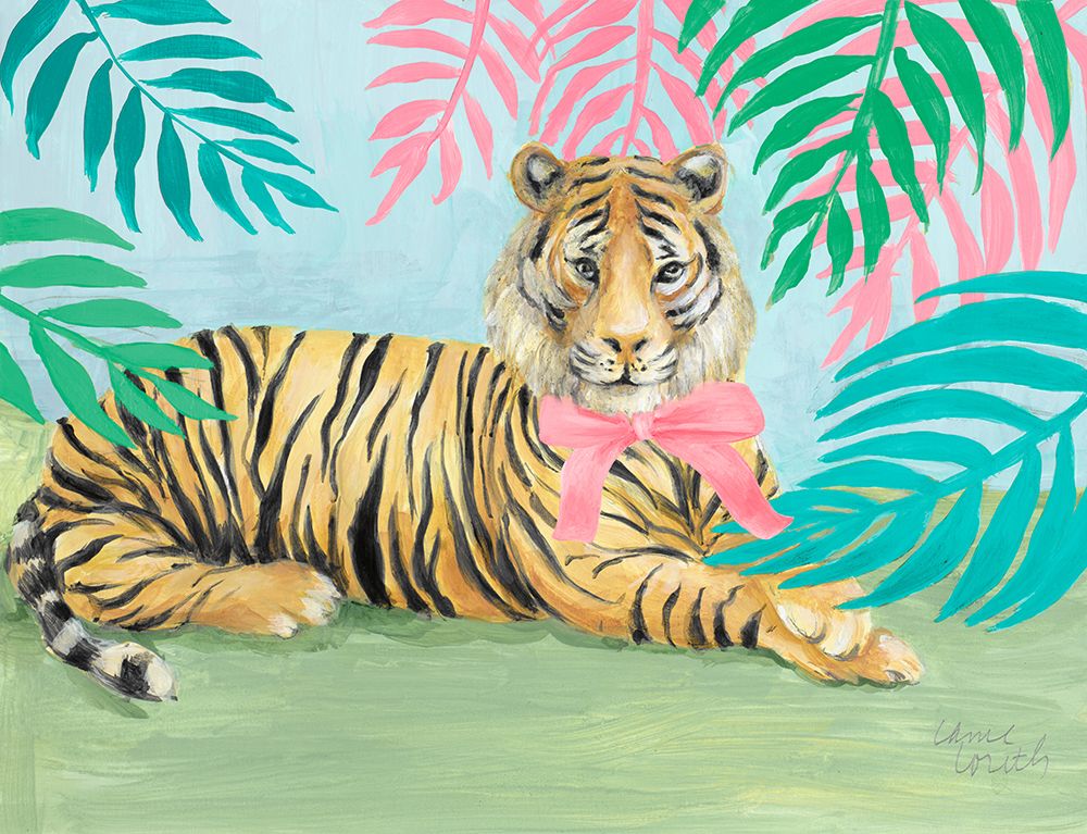 Pretty In Pink Tiger art print by Lanie Loreth for $57.95 CAD