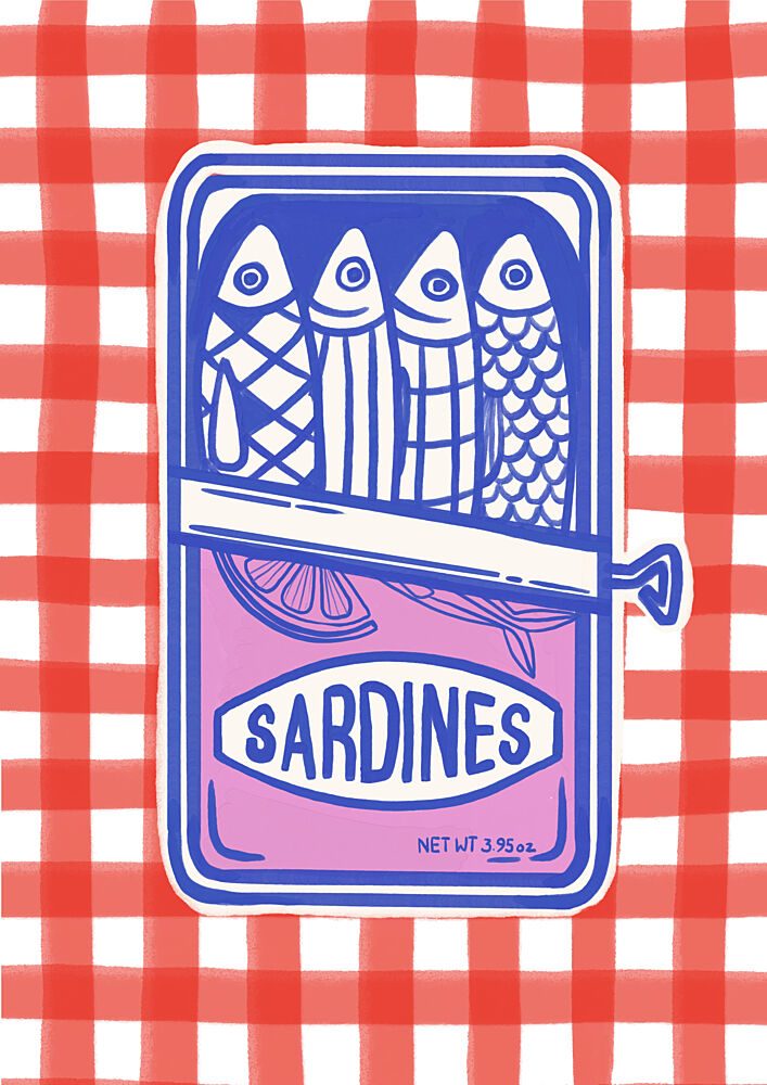 Sardines art print by Louise Lucas for $57.95 CAD