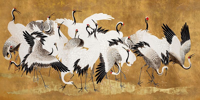 Crane Party art print by V. Larkspar for $57.95 CAD