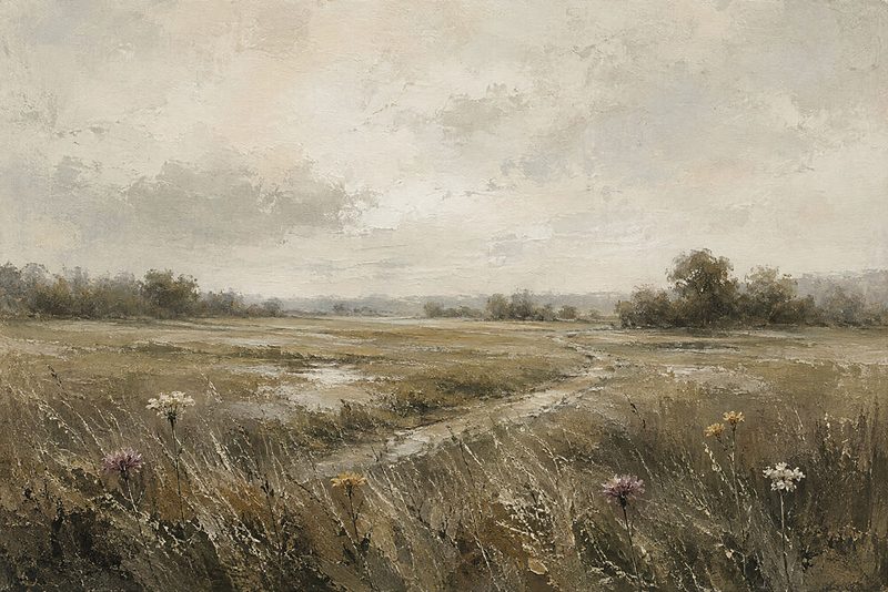 Sunset Field art print by V. Larkspar for $57.95 CAD