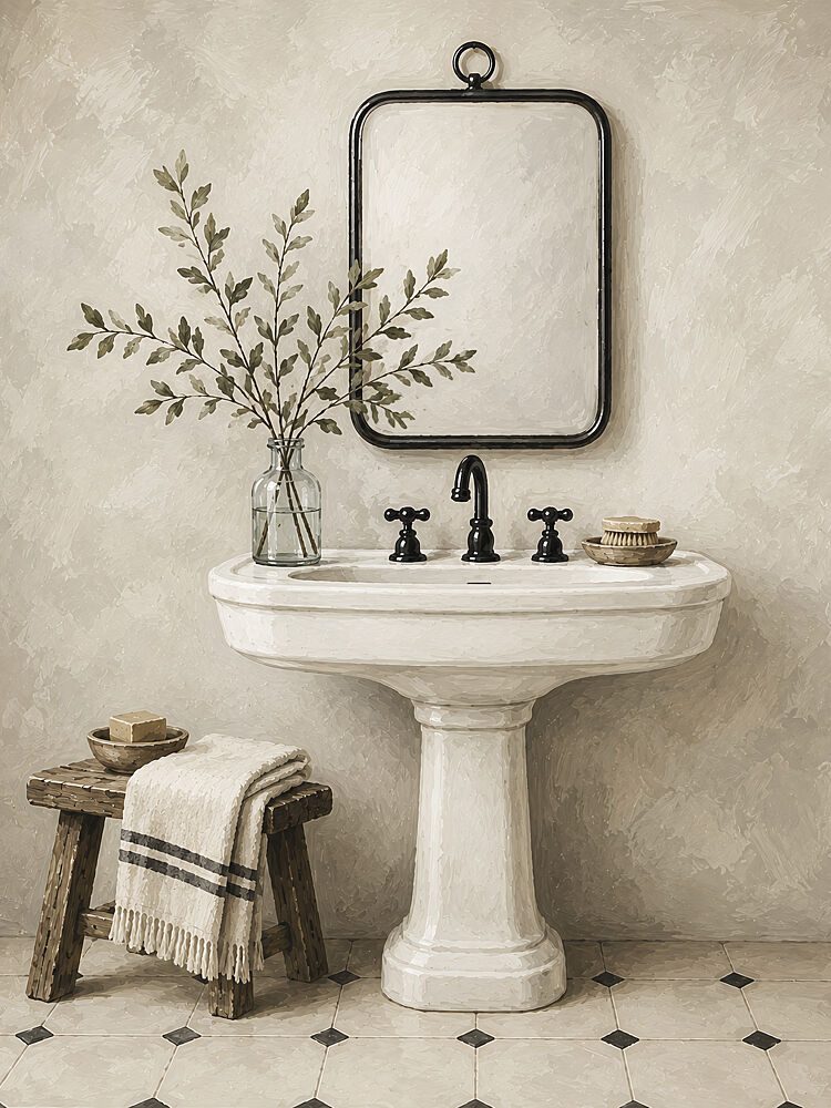 Elegant Bath II art print by V. Larkspar for $57.95 CAD