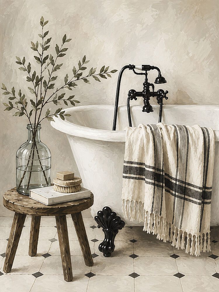 Elegant Bath I art print by V. Larkspar for $57.95 CAD