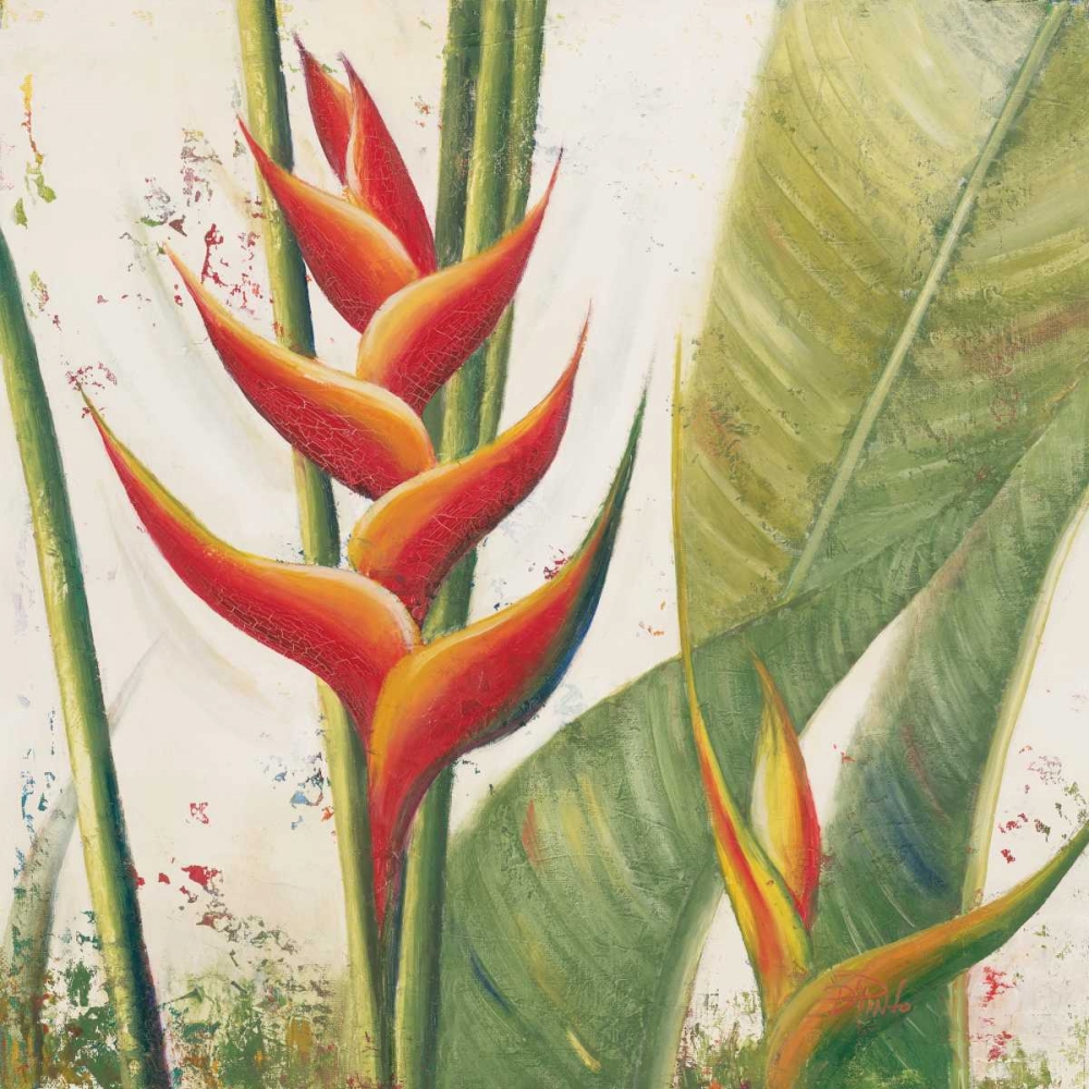 Heliconias With Leaves I art print by Patricia Pinto for $57.95 CAD