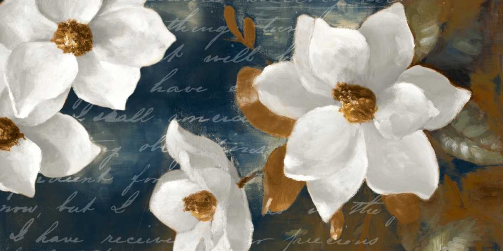 Magnolia Aglow Navy I art print by Lanie Loreth for $57.95 CAD