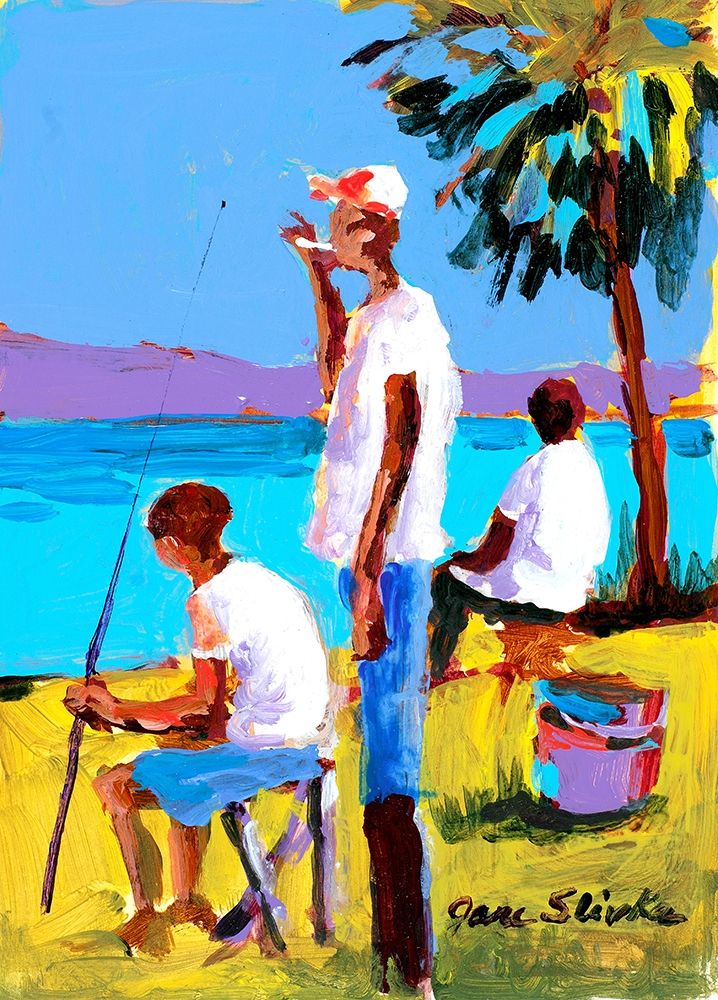 Fishing IV art print by Jane Slivka for $57.95 CAD