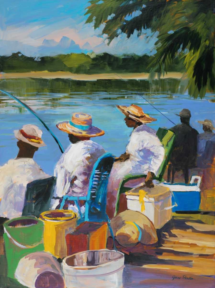 Fishing II art print by Jane Slivka for $57.95 CAD