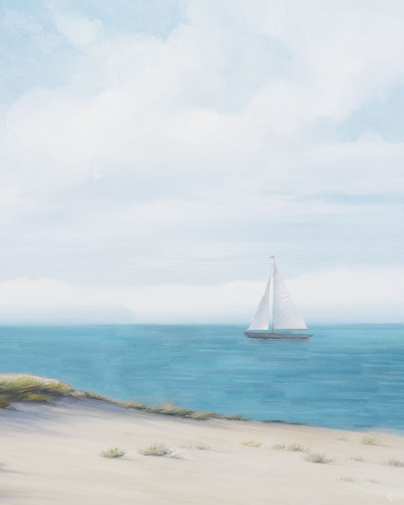 Shoreline Sailing I art print by Vivien Rhyan for $57.95 CAD