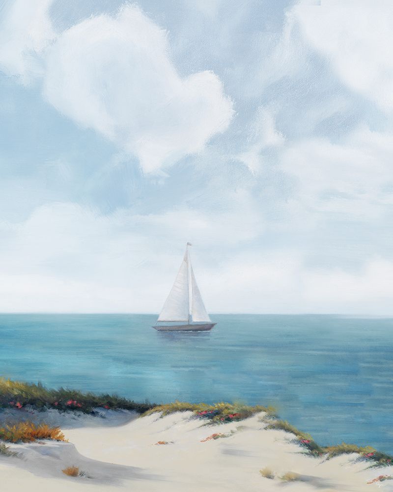 Shoreline Sailing II art print by Vivien Rhyan for $57.95 CAD