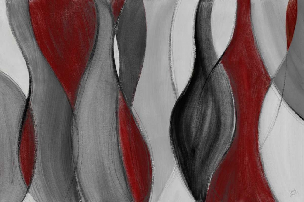 Coalescence - red gray black art print by Lanie Loreth for $57.95 CAD