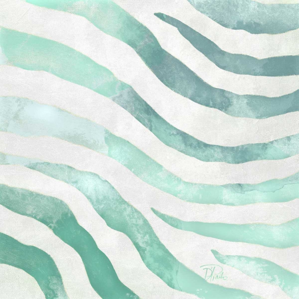 Watercolor Teal Zebra II art print by Patricia Pinto for $57.95 CAD