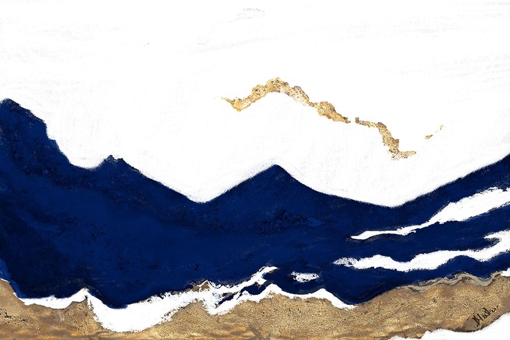 Navy and Gold Tierra II art print by Patricia Pinto for $57.95 CAD