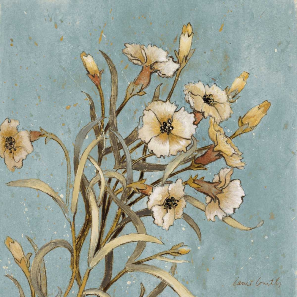 Wild Flowers on Blue I art print by Lanie Loreth for $57.95 CAD