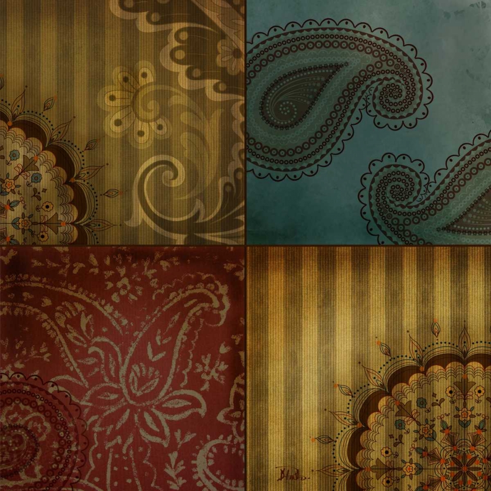 Paisley Squares I art print by Patricia Pinto for $57.95 CAD