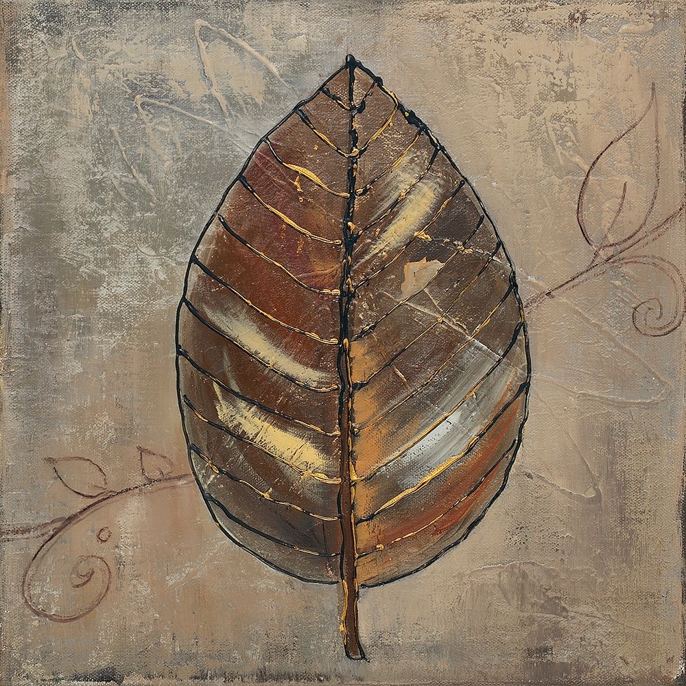 New Leaf VIII (taupe) art print by Patricia Pinto for $57.95 CAD