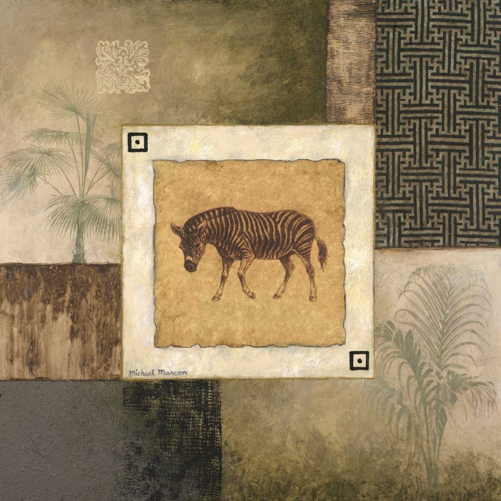 Zebra Woodcut art print by Michael Marcon for $57.95 CAD