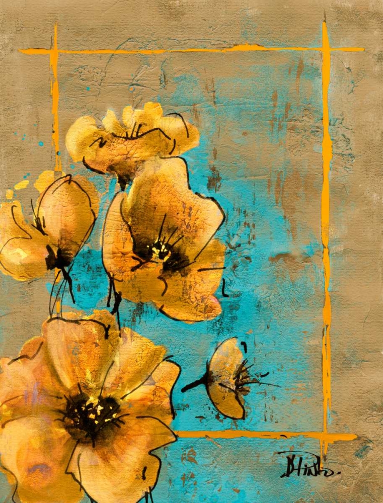 Golden Artistic Poppy I art print by Patricia Pinto for $57.95 CAD