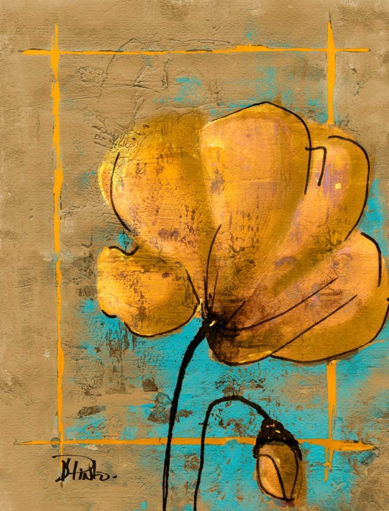 Golden Artistic Poppy II art print by Patricia Pinto for $57.95 CAD