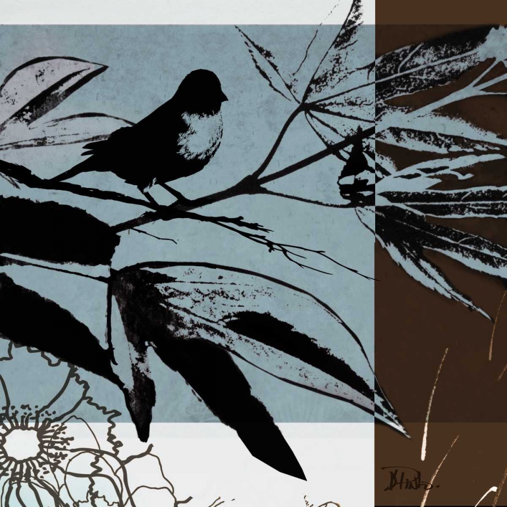 Blue-White Silhouette I art print by Patricia Pinto for $57.95 CAD
